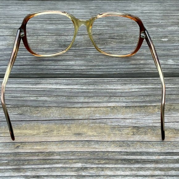 Vintage Eyeglasses Frame Brown Unisex Glasses Frame Z-87 61[]19 135 main image 5